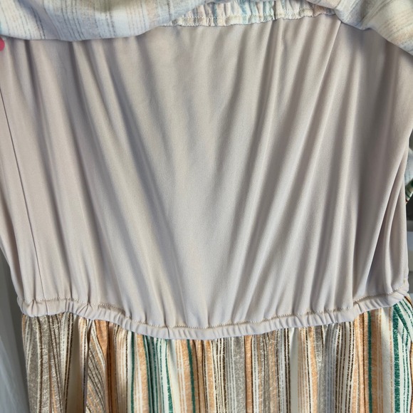 Bebop women's plus size XXL peach, green, cream jumper, capris length #2349 - Picture 6 of 8